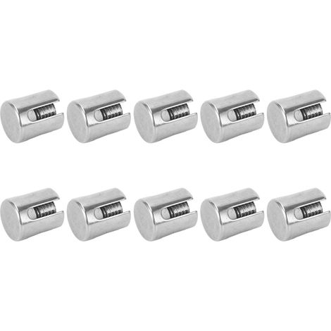 Packung mit 10 Edelstahl-316-Kreuzkabelklemmen, 5-mm-Kabelklemmen für Geländer, Wandmontagezubehör (1/5)