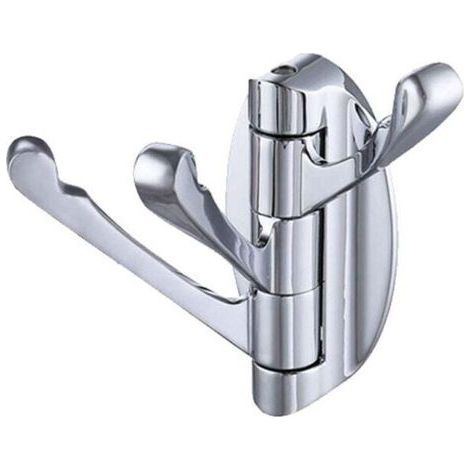 Solid Metal Foldable Swivel Hooks with Three Rotating Arms, Triple Robe Hook, Wall Mounted(Chrome Plating) (1/4)