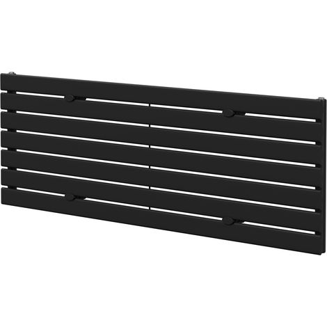 Colore Hudson Matt Black 528mm x 1600mm Horizontal Single Panel Radiator (1/5)