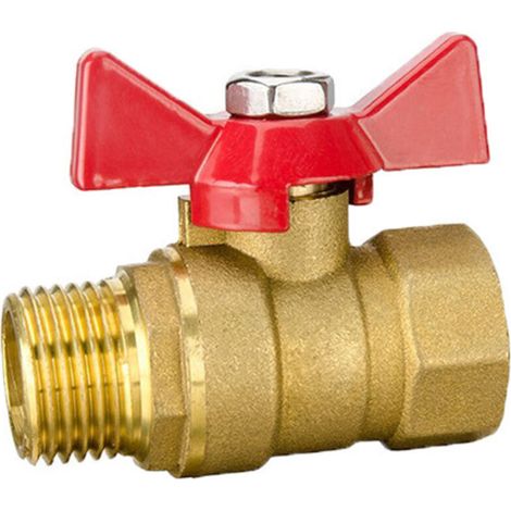 Vanne à sphère Mâle/Femelle Manette papillon Débit d'eau optimal passage intégral Etanchéité renforcée et maintenance facilité par double sécurité, joint torique et presse-étoupe