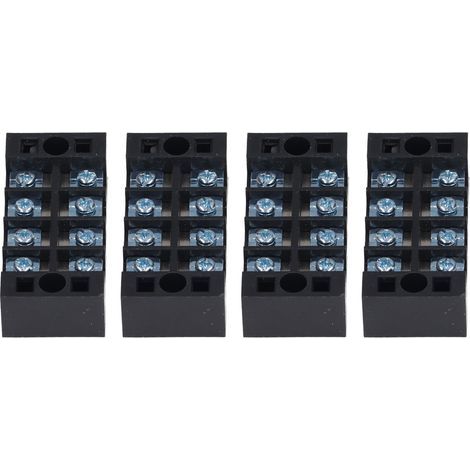 Bornier à Barrière Filaire 4 Positions 600V 25A, Fixation par Vis pour Applications Professionnelles (1/5)