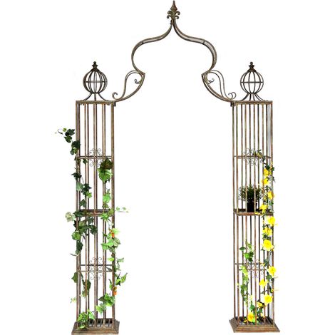 Dandibo – Arche de jardin 93969 en métal 275x172 cm – Résistante aux intempéries – Montage rapide avec ancrages au sol