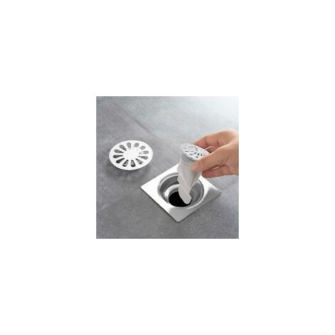 Siphon de sol en silicone siphon de sol en silicone anti-colmatage siphon de sol de douche bouche large déodorant siphon de sol en silicone salle de bain, 1 pièce, gris, taille 4,5 9,5 cm (1/2)