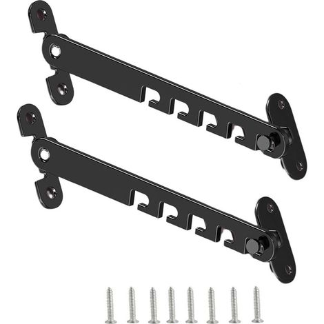 2 x Crochets de restriction de fenêtre à vis sans perçage Coin de fenêtre ouvert Restricteur de fenêtre Restricteur de fenêtre Restricteur de fenêtre Convient pour régler l'angle des fenêtres (1/5)