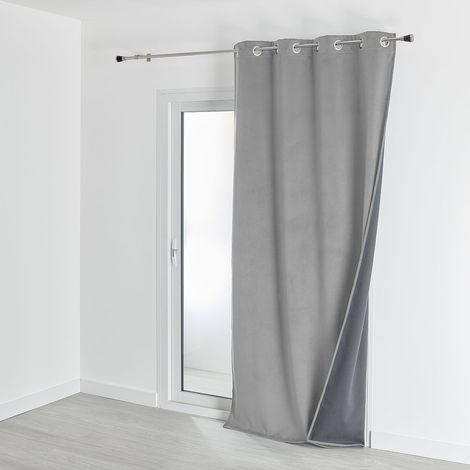 Homemaison – Rideau occultant isolant en velours 135x280 cm – Doublé polaire – 7 fois plus isolant qu'un rideau standard – Lavable en machine à 30° (1/5)