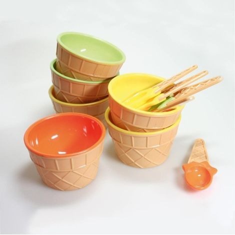 Coupe Tasse Pour Glace Glace Crème Glacée Avec Cuillère Barre Glace Crème Couleurs