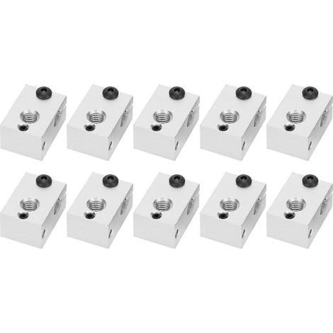 10 blocs chauffants en aluminium avec capteur PT100 pour accessoires de buse chauffante d'imprimante 3D V6