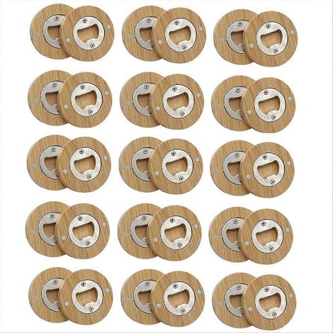 Set mit 30 runden Untersetzern aus Naturbambus, gravierbar, als DIY-Becherhalter, Bastelzubehör, 9 cm Durchmesser (1/5)