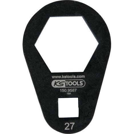 Clé à douille mâle 3/8", extra plate, 27 mm
