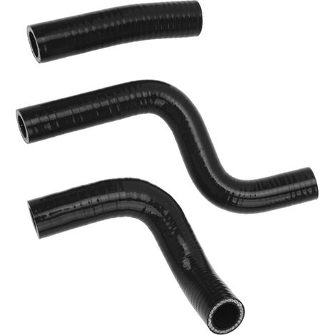 Kit de 3 tuyaux de refroidissement de radiateur en silicone, connexion stable, étanche, résistant aux hautes températures, convient aux KX80, KX85 et KX100, noir. (1/5)