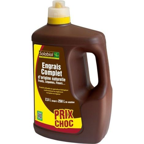 Fertilizzante completo liquido - SOLABIOL - 2,5 L - Fino a 250 L di soluzione - Universale - Tutti i tipi di colture (1/5)