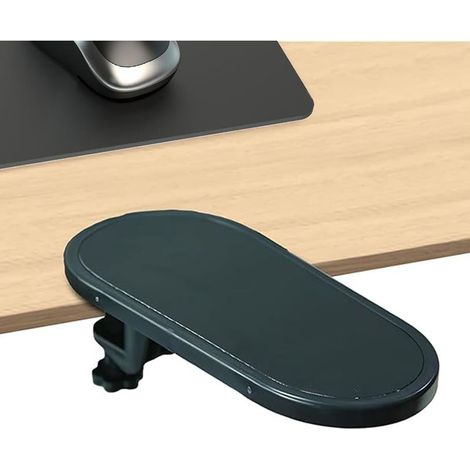 Support repose-bras de bureau, extension de repose-bras pivotante et réglable à 180° pour bureau d'ordinateur, repose-poignets de bureau - noir (1/3)