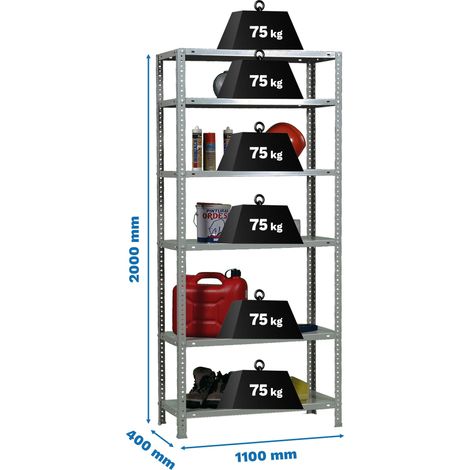 Simonrack Advantage Superplus 6/400 Galvanisierte Metallregal