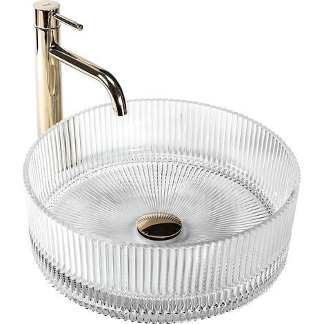 LAVABO SOBRE ENCIMERA REA INGRID TRANSPARENT 36 (1/5)