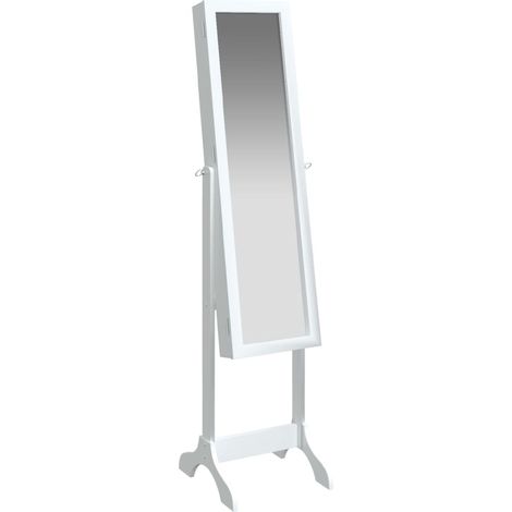 Maison Exclusive - Standspiegel Weiß 34x37x146 cm