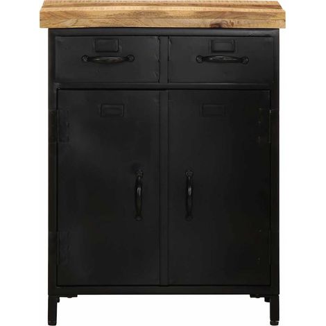 Maison La Vie - Buffet Salon Moderne - Meuble de rangement - 55x30x71 cm bois massif de manguier bu1799 (1/5)