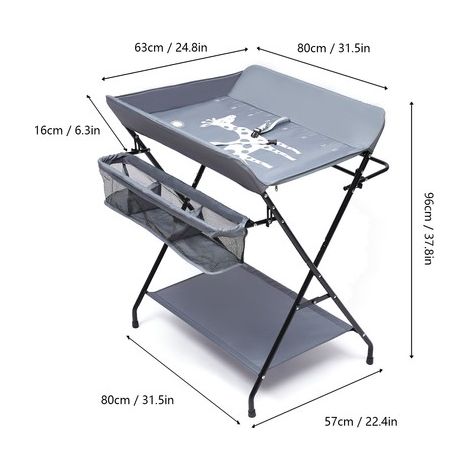 Folding Baby Changing Table Infant Massage Table Nappy Diaper Station w/Storage (1/5)