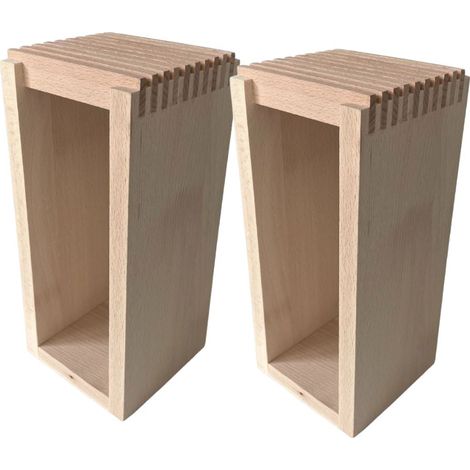 Ensemble de 2 Blocs Couteaux en bois Fackelmann Boissellerie (1/4)