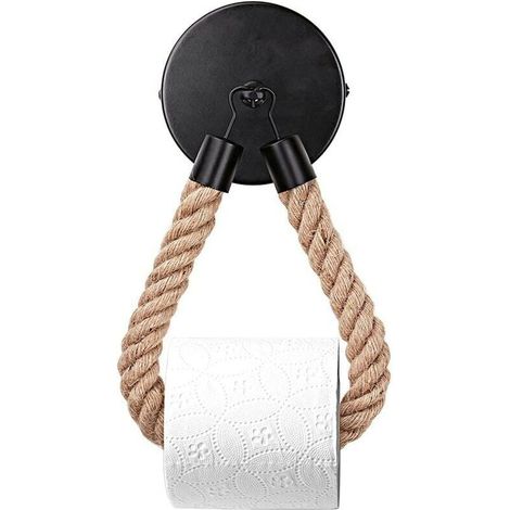 Toilettenpapierhalter, Toilettenpapierrollenhalter mit Telefonablage, Edelstahl 304, Wandhalterung ohne Bohren für Badezimmer (Leinen) (1/4)