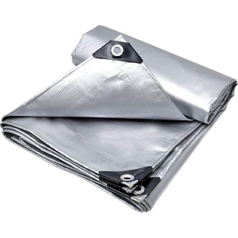 Bâche imperméable - 160 g/m² - Résistante à la déchirure - Stabilisée aux UV - Avec œillets - Pour stand de marché, bâches de bateau, toiture industrielle pour protéger les voitures - 200 cm x (1/5)