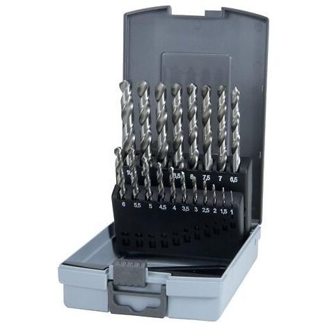 Coffret 19 forets HSS taillé meulé 1 à 10 en coffret ABS - 214214RO - RUKO - RUKO GMBH