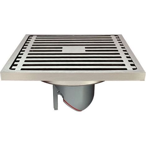 Déodorant de salle de bain en acier inoxydable Bamboo Row 10cm Drain de sol pour salle de bain (1/2)