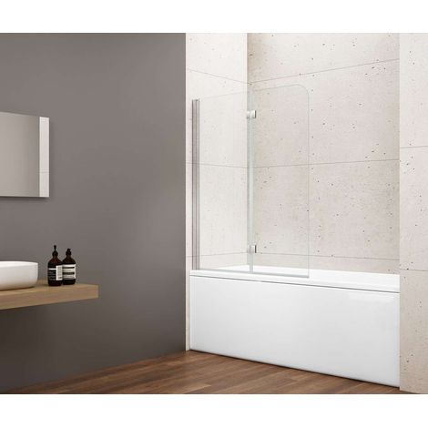 Gelco Loro - Mampara para bañera plegable de 90x150 cm, cristal transparente/cromo GN1190 (1/3)