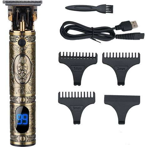 Tondeuse à cheveux professionnelle à écran numérique pour hommes, tondeuse à cheveux électrique en T pour enfants et familles (1/5)