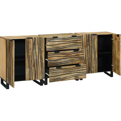 Maison Exclusive - Badezimmermöbel-Set mit Schubladen 3 pcs Braun