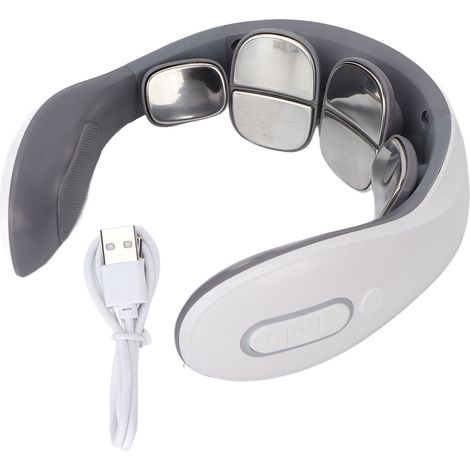 Masseur de nuque 42°C, compresse chaude, 6 têtes de massage, design ergonomique en forme de U, accessoire de massage confortable, cadeau idéal-AquaForge