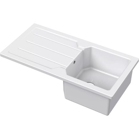 Nuie Inset Kitchen Sink 1.0 Bowl 865mm L x 435mm W - White (1/5)