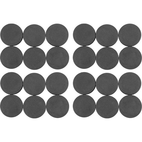 24 bouchons de récipient, 40 mm, plastique noir, pour tubes (1/5)
