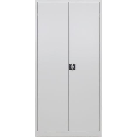 ADB Flügeltürenschrank Lichtgrau Stahlschrank Werkstattschrank L92xB60xH195cm (1/5)