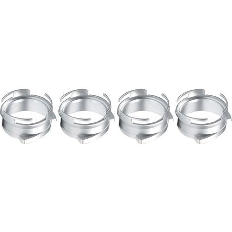 Set mit 4 Dosiertrichtern aus Aluminium für Espresso, kompatibel mit 54-mm-Breville-Siebträgern – Silber (1/5)