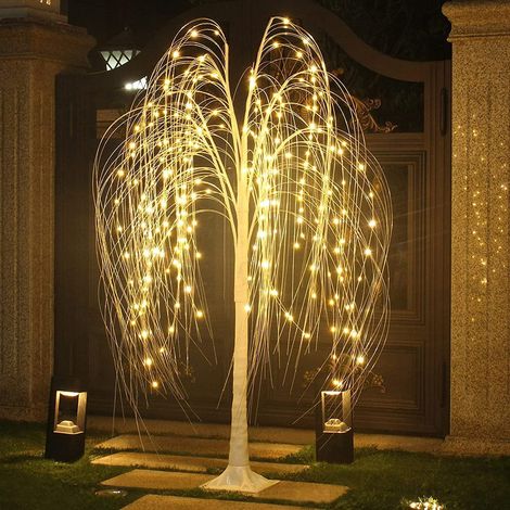 Arbre Lumineux Pleureur - 180 Leds - 120 Cm - Décoration Intérieure Extérieure - Pour Noël Mariage Jardin Chambre - 1 Pièce (1/5)