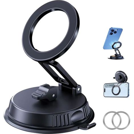 Auto-Handyhalterung, 360° drehbar, magnetische Handyhalterung für Autos, Autozubehör kompatibel mit iPhone 17/16/15/14/13/12 und allen (1/5)