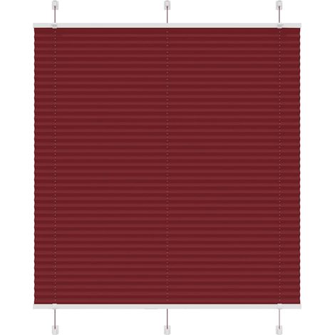 Plissee Bordeauxrot 120x100 cm Stoffbreite 119,4 cm Polyester