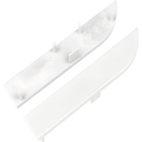 Kit Terminali Tapi di Chiusura In Plastica Bianco Per Profilato Alluminio Battiscopa BAZ8014M3 (1/2)