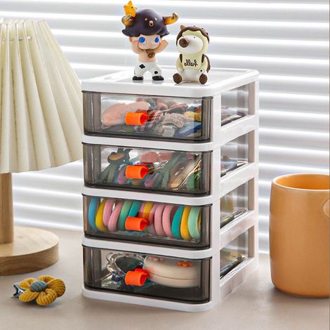 White Drawer Style Stationery Cosmetic Storage Box (1/5)