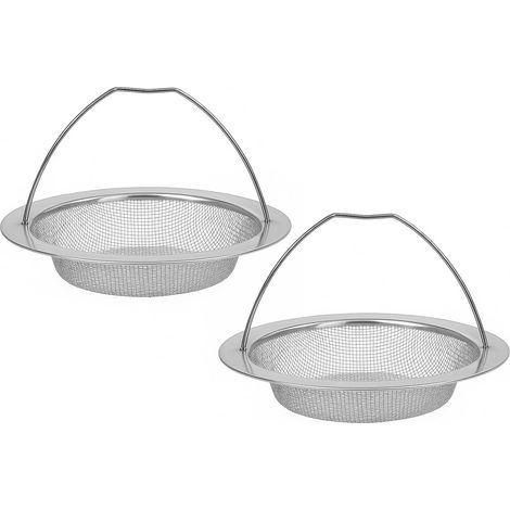 2 Pièces Filtre évier, Acier Inoxydable, Poignée de Transport, Anti-bouchage, Cuisine et Salle de Bain (1/5)