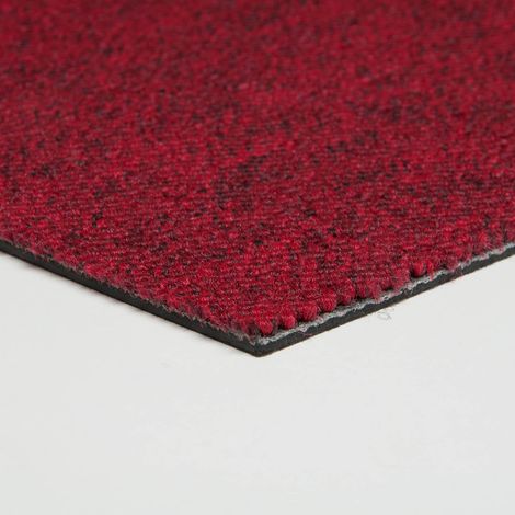 Dalle moquette bouclée rouge pour chambre 50x50 cm Dalle moquette modulaire pour salon Moquette autoplombante en dalles sans colle