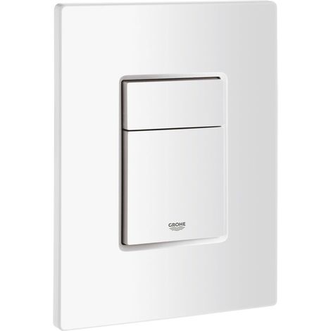 Grohe – Plaque de commande WC Skate Cosmopolitan – Double touche – Pour mécanisme pneumatique AV1 – Montage horizontal/vertical – ABS blanc alpin