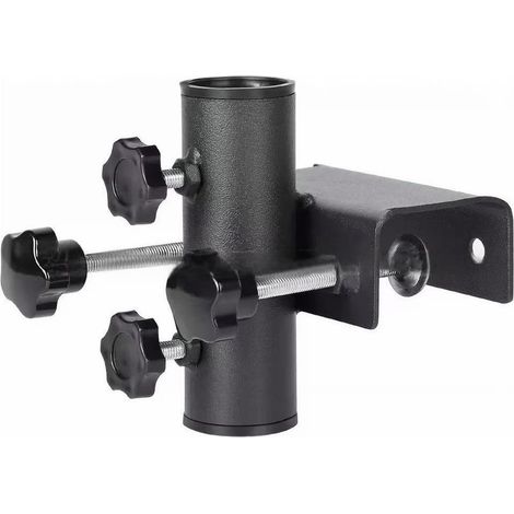 Sonnenschirmständer, stabiler Sonnenschirmständer für Balkon und Terrasse, für Garten und Terrasse, Klemmbereich (20 mm-63 mm), Sonnenschirmdurchmesser (23 mm-38 mm) (schwarz) (1/5)