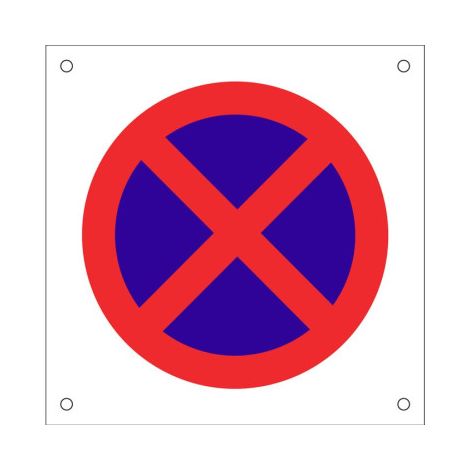 Señal polipropileno 600x600mm - prohibido parar/aparcar (1/2)