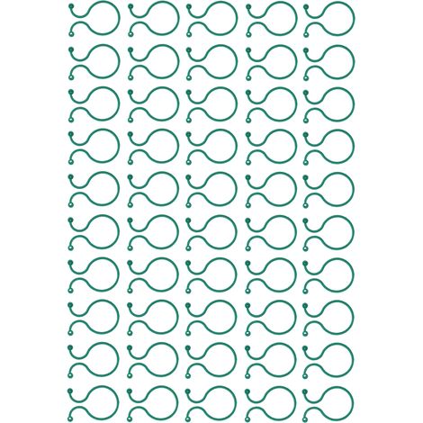 Pflanzenbinder, 50 Stück, achtförmige Clips, starke Befestigung, dauerhafte Stütze für Zweige und Blumen, ideal für die Gartenarbeit. (1/5)
