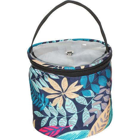 Sac de rangement pour fil en tissu Oxford 600D en forme de feuille, petit seau rond. (1/5)