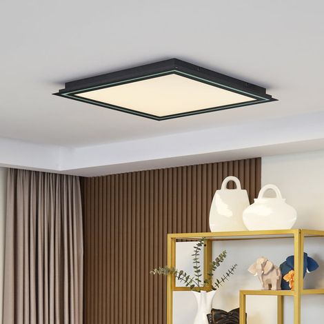 [GEBRAUCHT] B-Ware Lucande Deckenlampe Deckenleuchte LED Leicy schwarz RGB CCT Fernbedienung 64 cm (1/2)