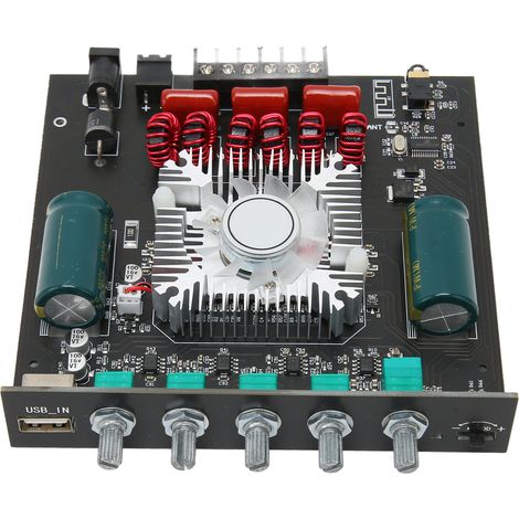 Module amplificateur Bluetooth 2.1 canaux pour subwoofer, son HiFi sans fil, avec contrôle des aigus et des basses, 15 V-36 V (1/5)