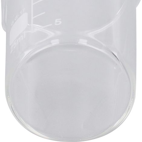 Ensemble de béchers en verre, tasse à mesurer d'expérimentation avec échelle, équipement pédagogique, capacité de 25mL, 10 pièces (1/5)