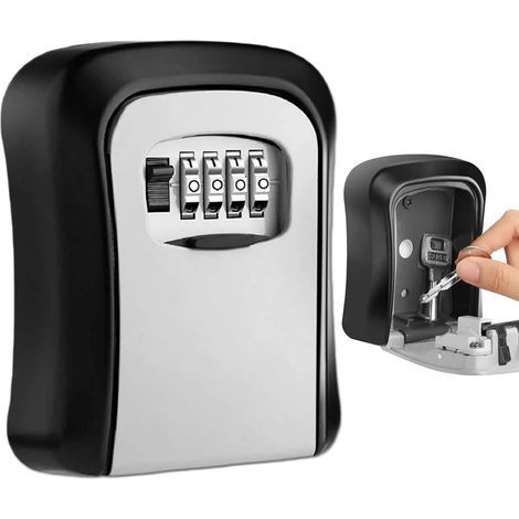 Coffre-fort à clés extérieur – Coque en ABS – Combinaison 4 chiffres – Résistant aux intempéries – Capacité jusqu'à 5 clés standard (1/4)